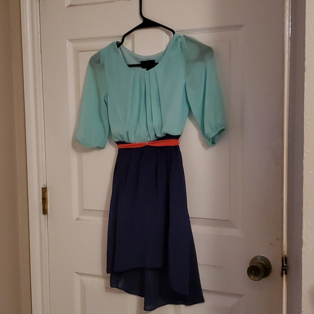 Girls color-block dress